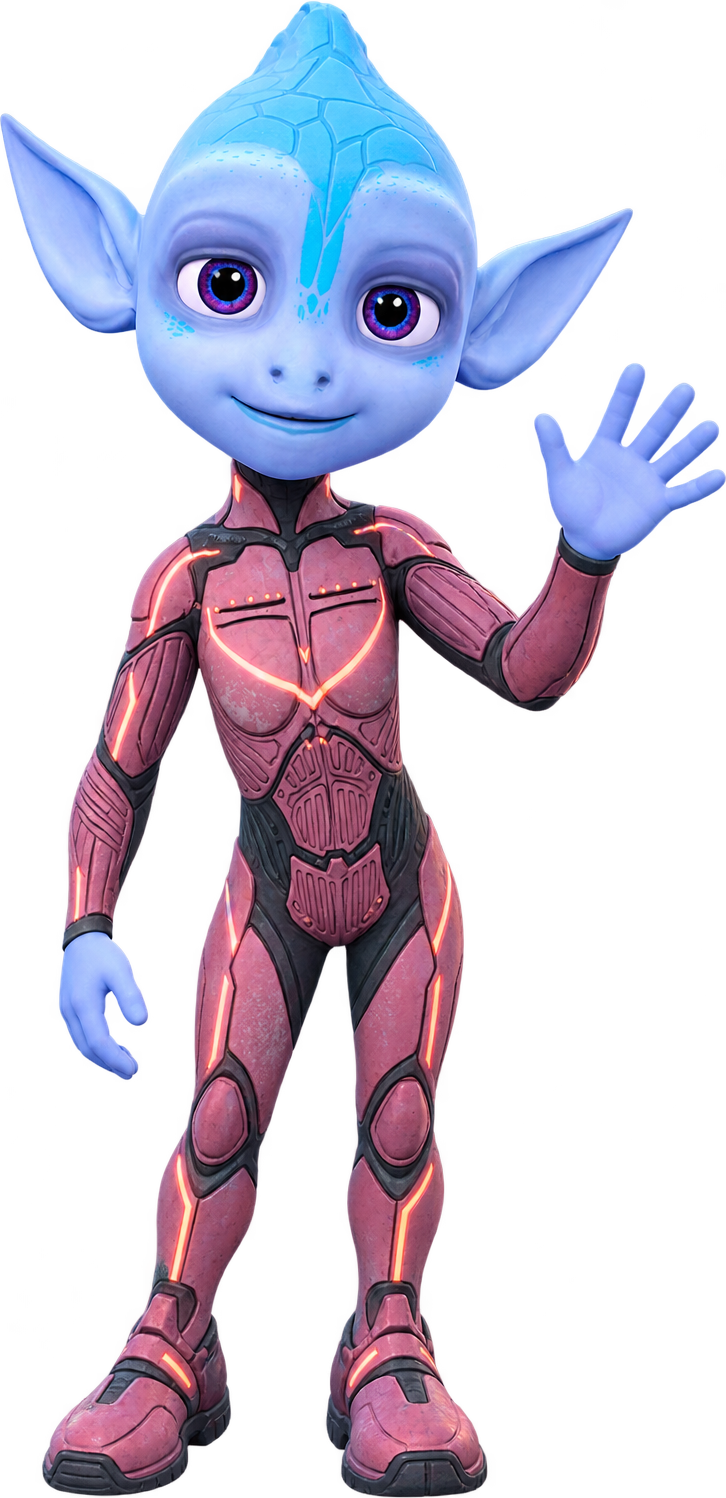 Quasar waving to welcome visitors to start a conversation