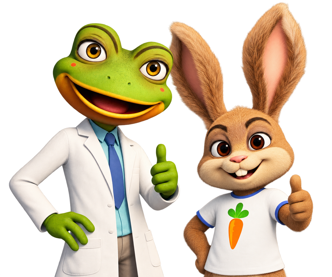 Dr. Splash on the left and Bugsy on the right.