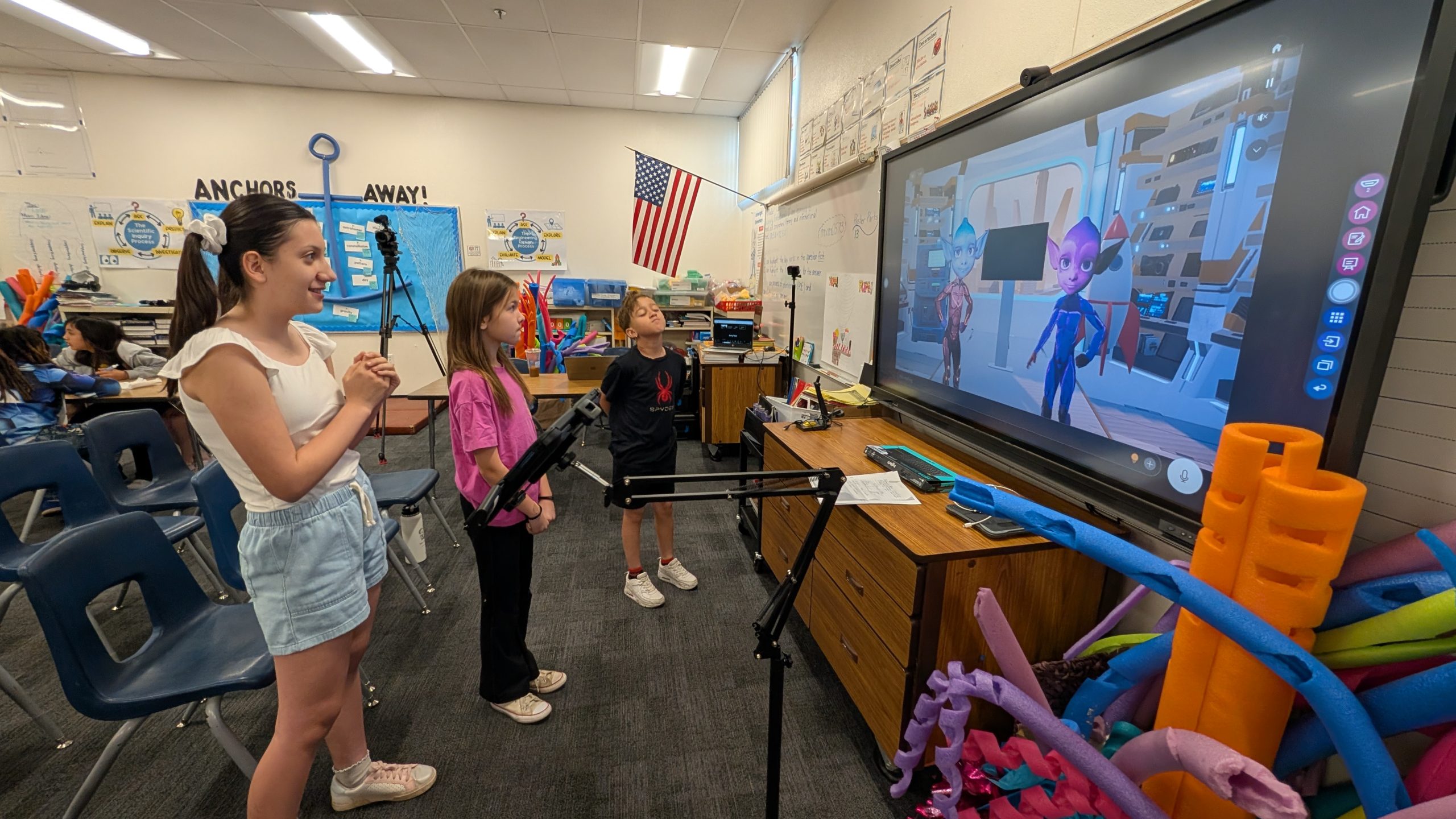 Students Watching Video Image